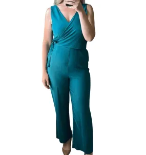 1.State - Sleeveless V-neck Wrap Jumpsuit