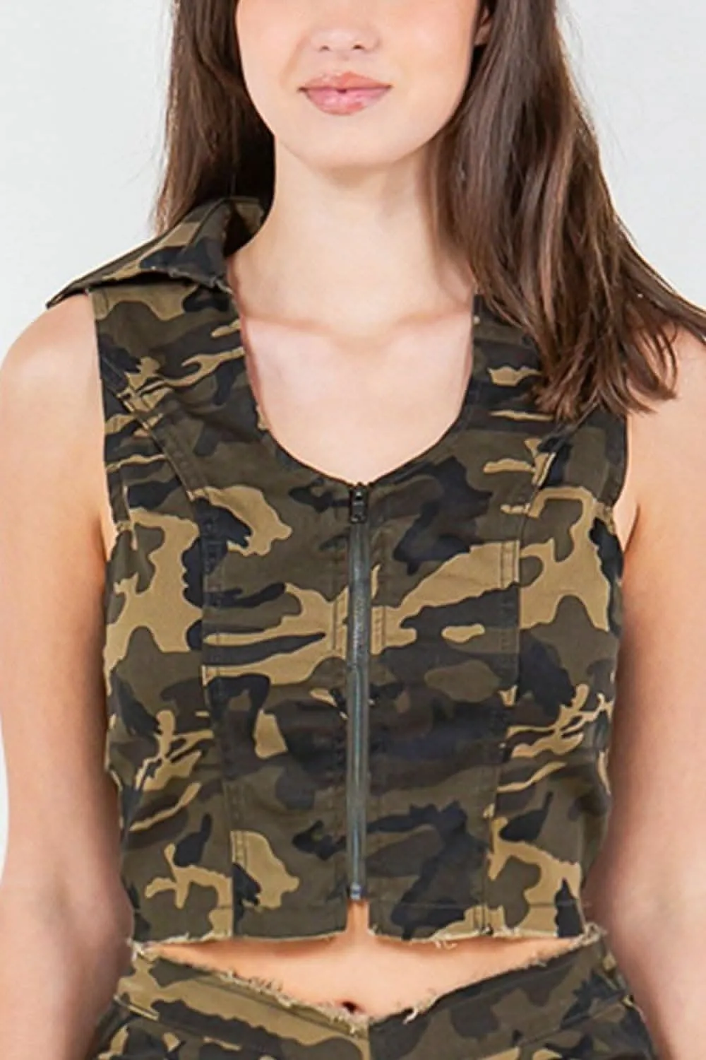 American Bazi camo cropped vest