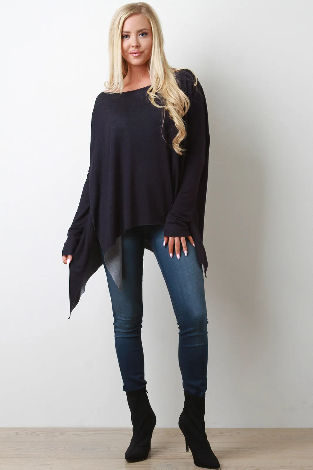Asymmetrical Off-The-Shoulder Trapeze Top