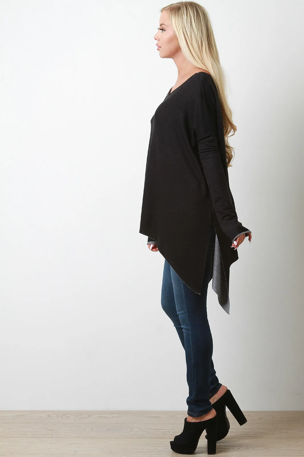 Asymmetrical Off-The-Shoulder Trapeze Top