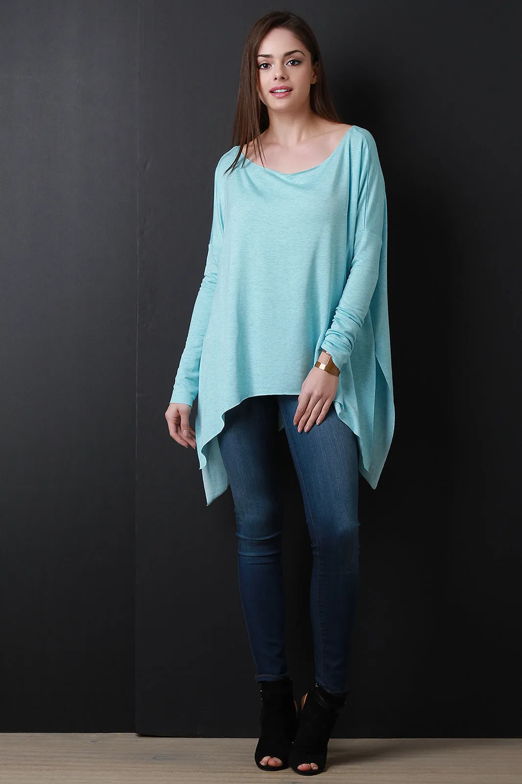 Asymmetrical Off-The-Shoulder Trapeze Top