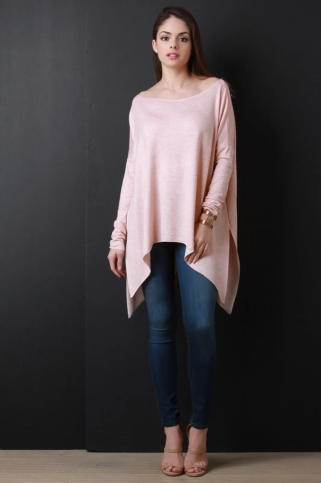 Asymmetrical Off-The-Shoulder Trapeze Top