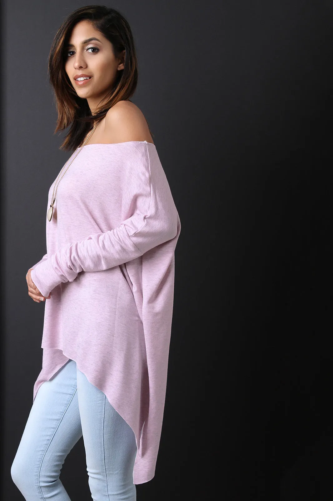 Asymmetrical Off-The-Shoulder Trapeze Top