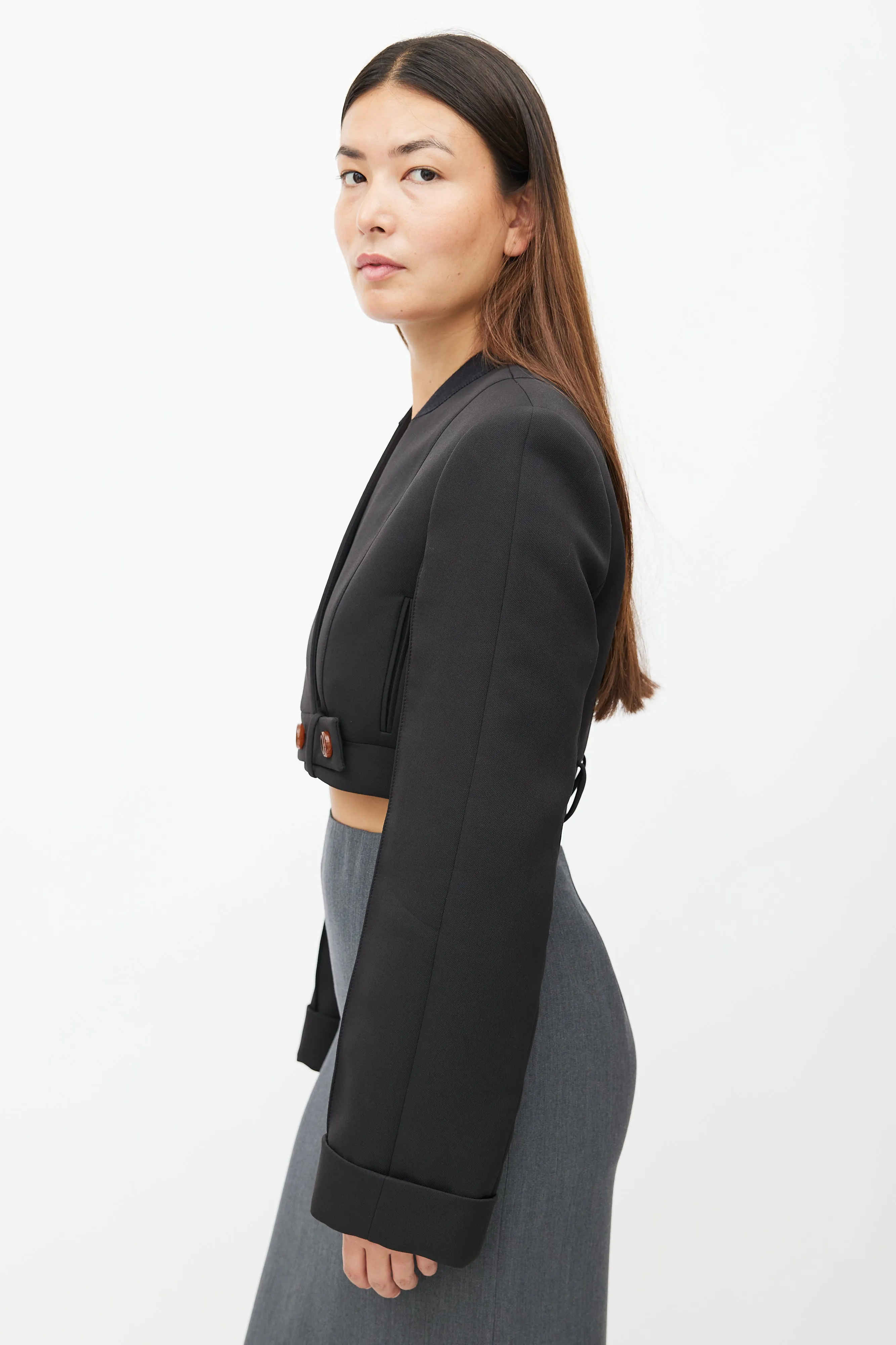 Black Cropped Bolero