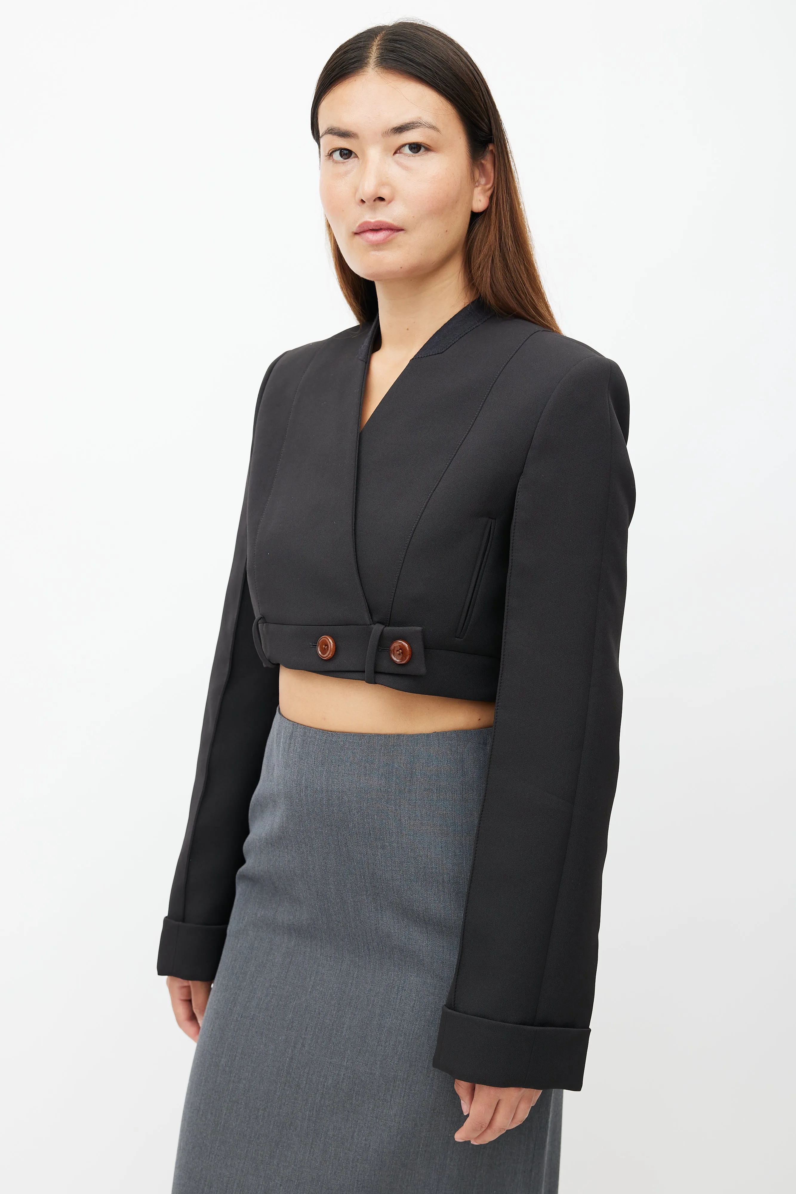Black Cropped Bolero