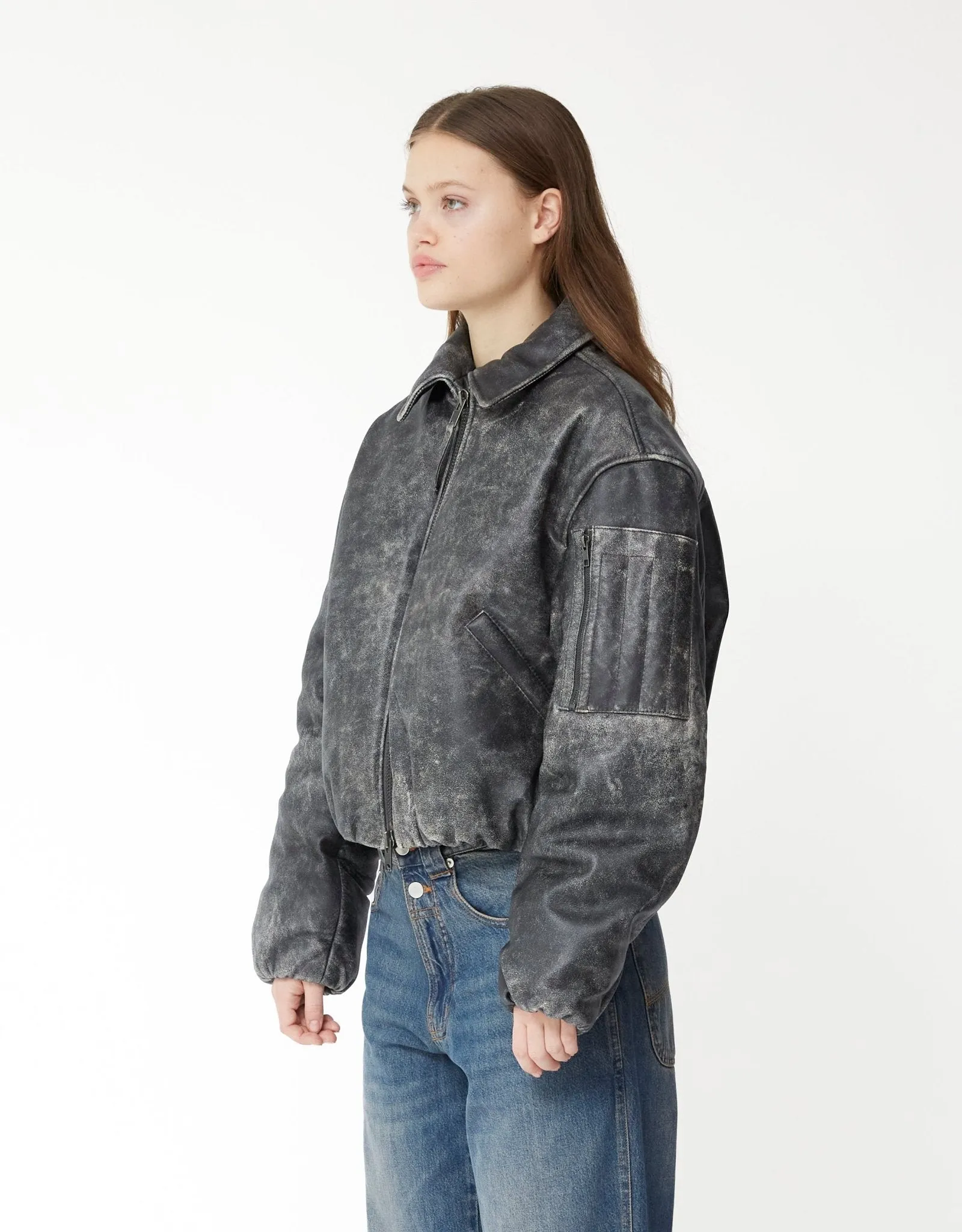 Bold Leather Bomber