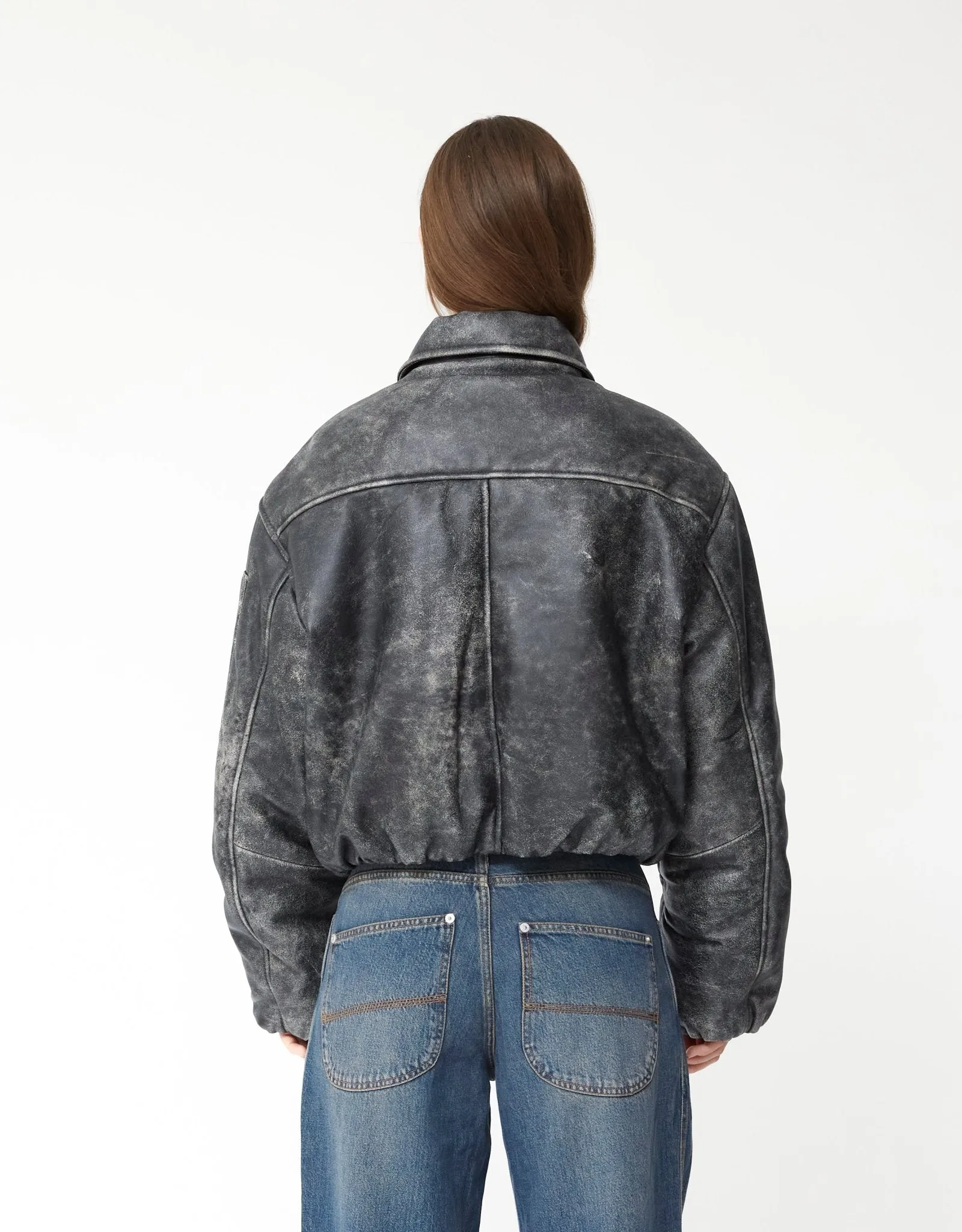 Bold Leather Bomber