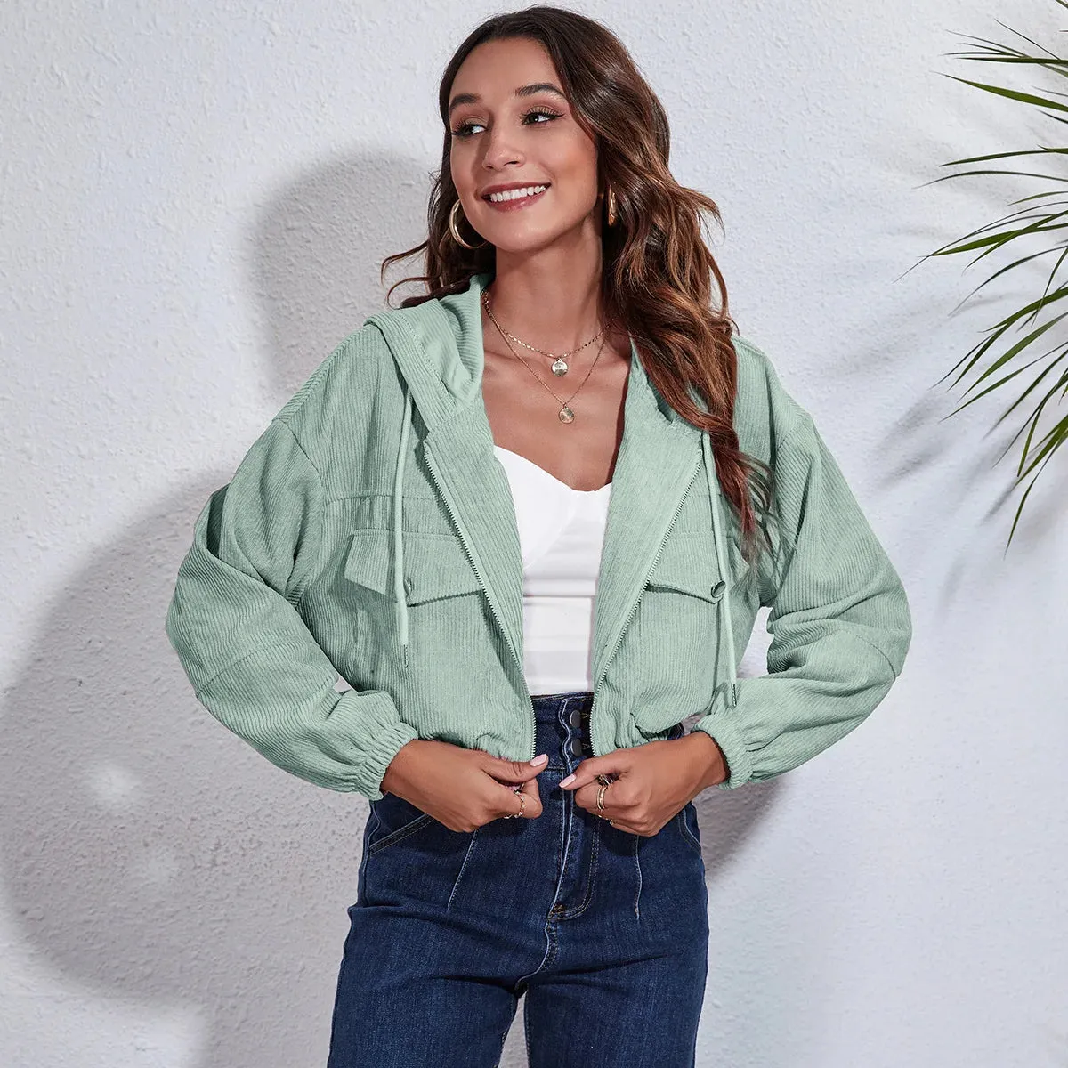 Bonnyshow  Women Splicing Color Contrast Short Jackets Female Y2K Single Breasted Baseball Coat Cropped Spring Streetwear Jackets