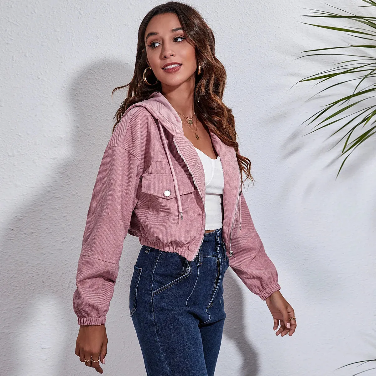 Bonnyshow  Women Splicing Color Contrast Short Jackets Female Y2K Single Breasted Baseball Coat Cropped Spring Streetwear Jackets