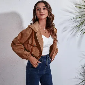 Bonnyshow  Women Splicing Color Contrast Short Jackets Female Y2K Single Breasted Baseball Coat Cropped Spring Streetwear Jackets