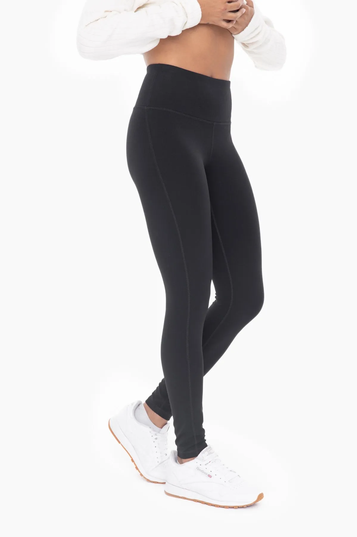 Bronze Tactel-Lycra High-Impact Leggings