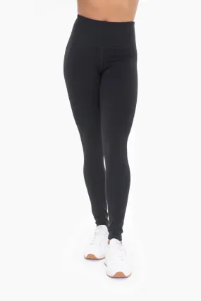 Bronze Tactel-Lycra High-Impact Leggings