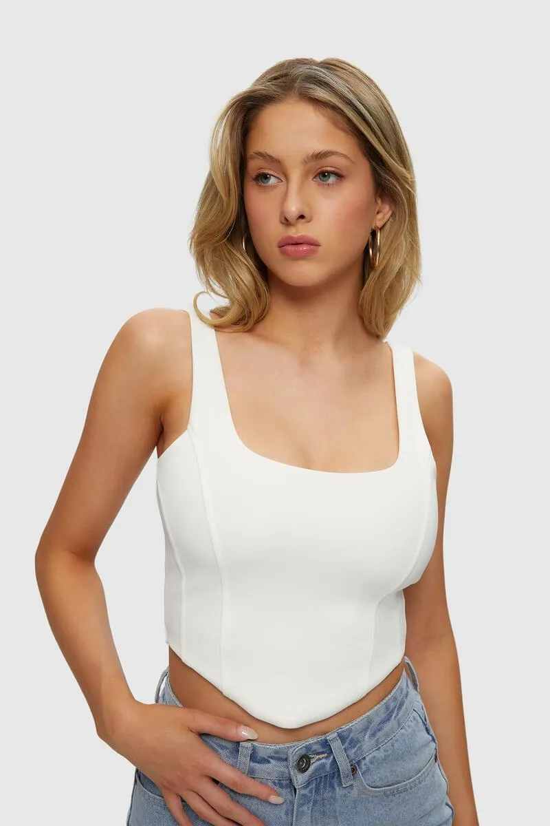 Bustier Tank | White