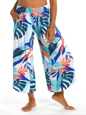 Coastal Palms Cropped Palazzo Pant