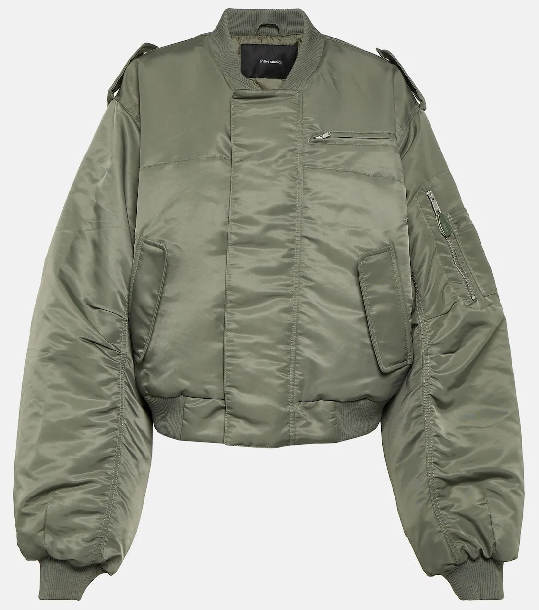 Cropped bomber jacket A-2 ENTIRE STUDIOS, green