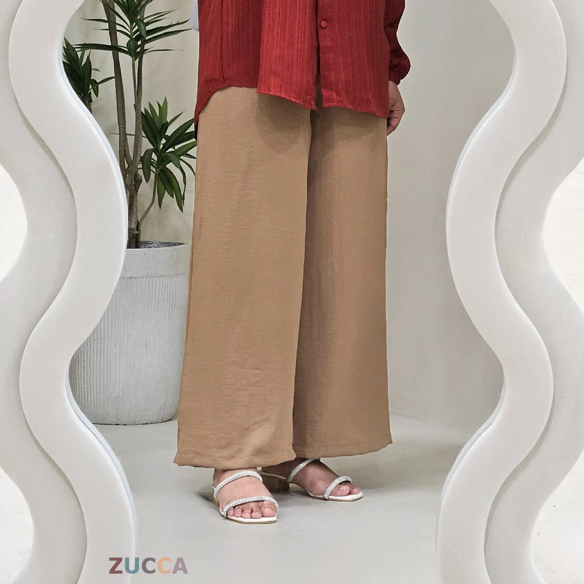 Danica Elegant High-waisted Palazzo Pants - PS079