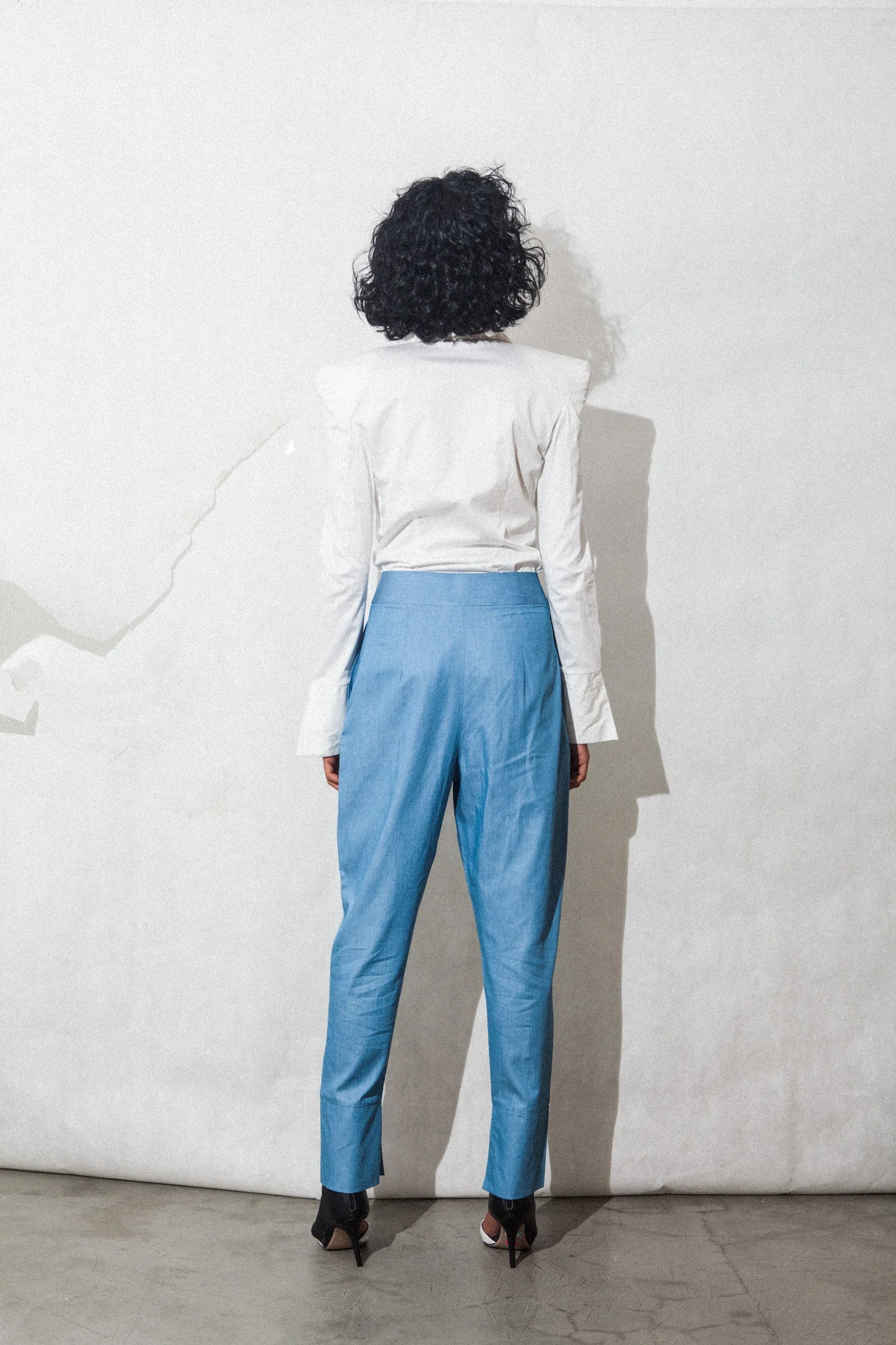 Denim Cigarette Pants