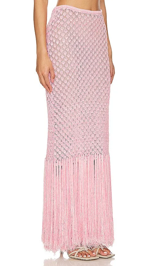 DEVON WINDSOR Lacey Skirt in Pink