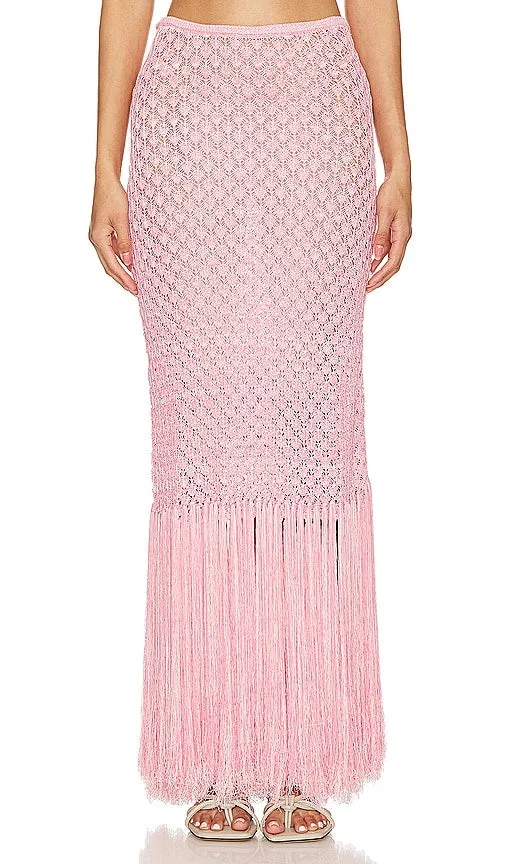 DEVON WINDSOR Lacey Skirt in Pink