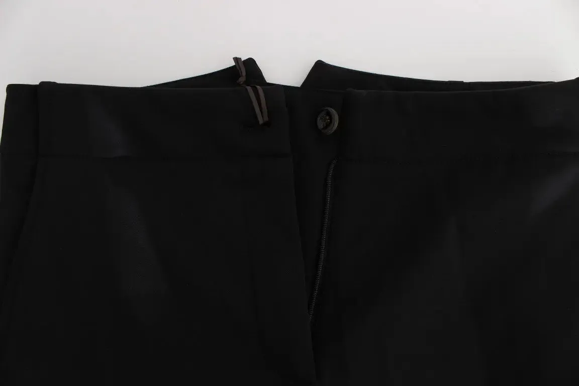 Elegant Cropped Capri Pants in Black