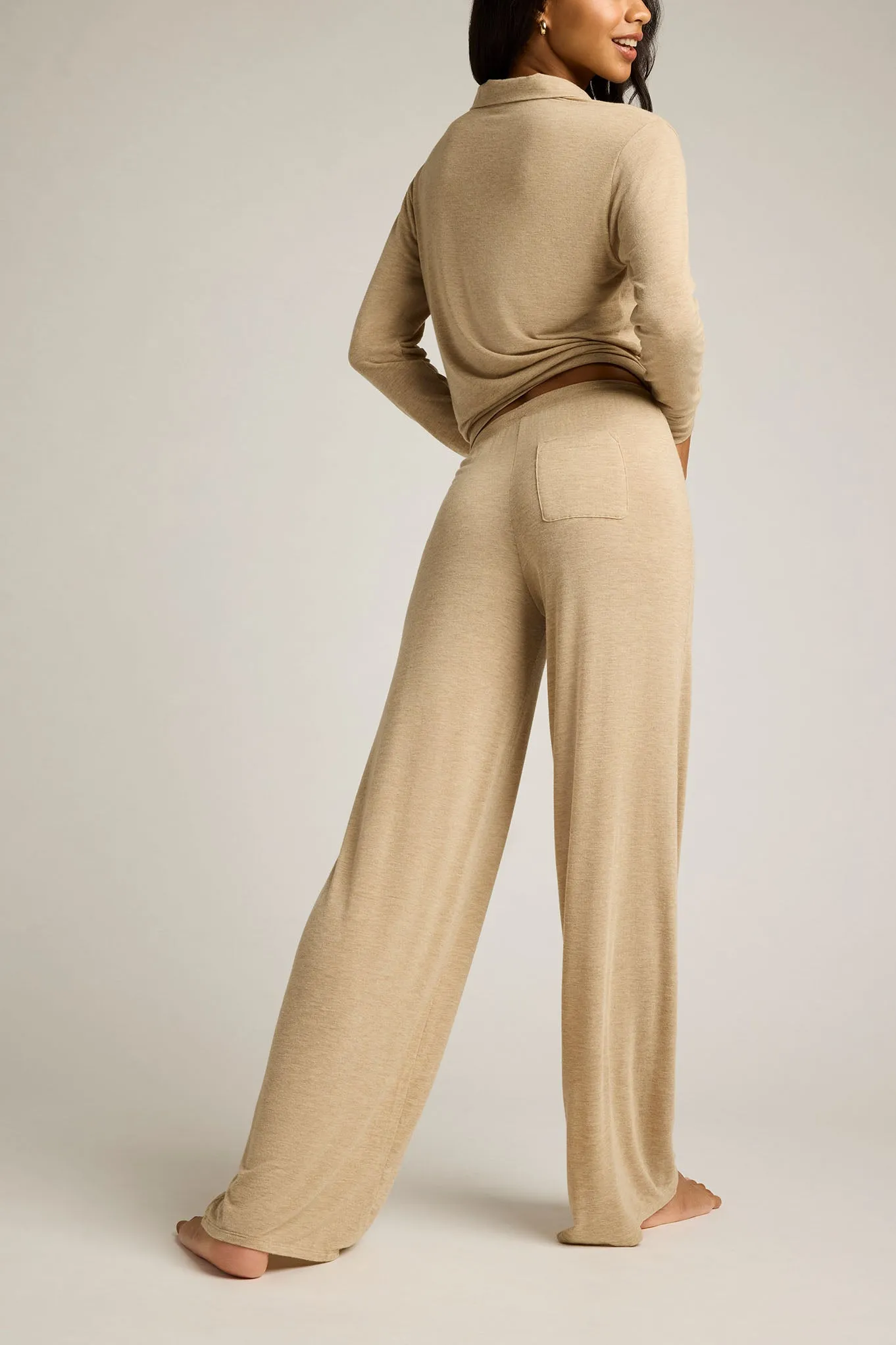 Fino Cashmere Track Pant in Dune