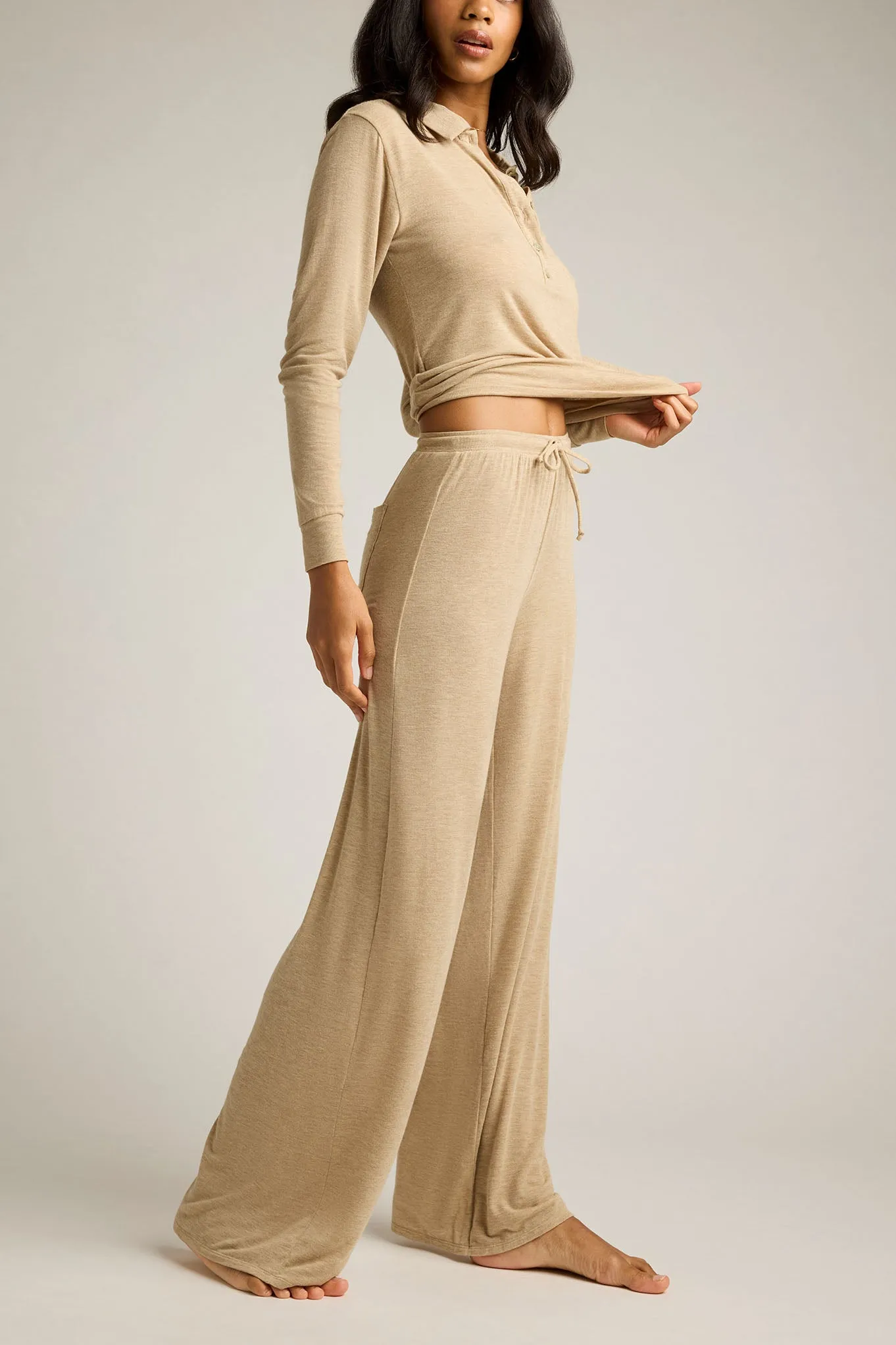 Fino Cashmere Track Pant in Dune
