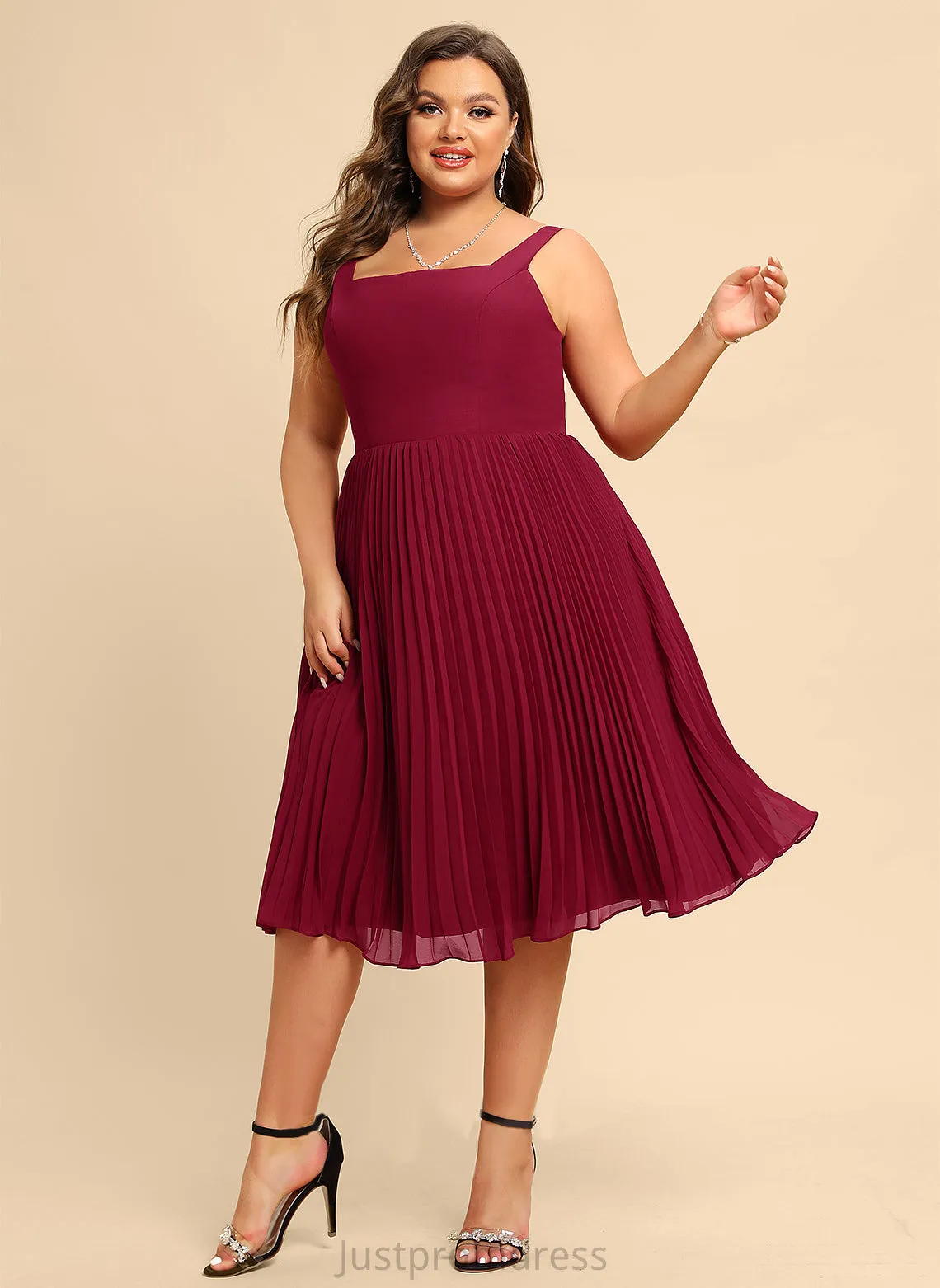 Formal Dresses A-line Chiffon Square Dresses Neck Anabella