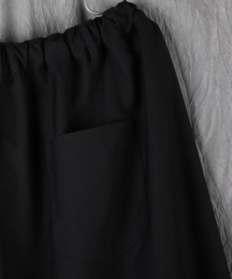 Gathered Wide Cropped Pants