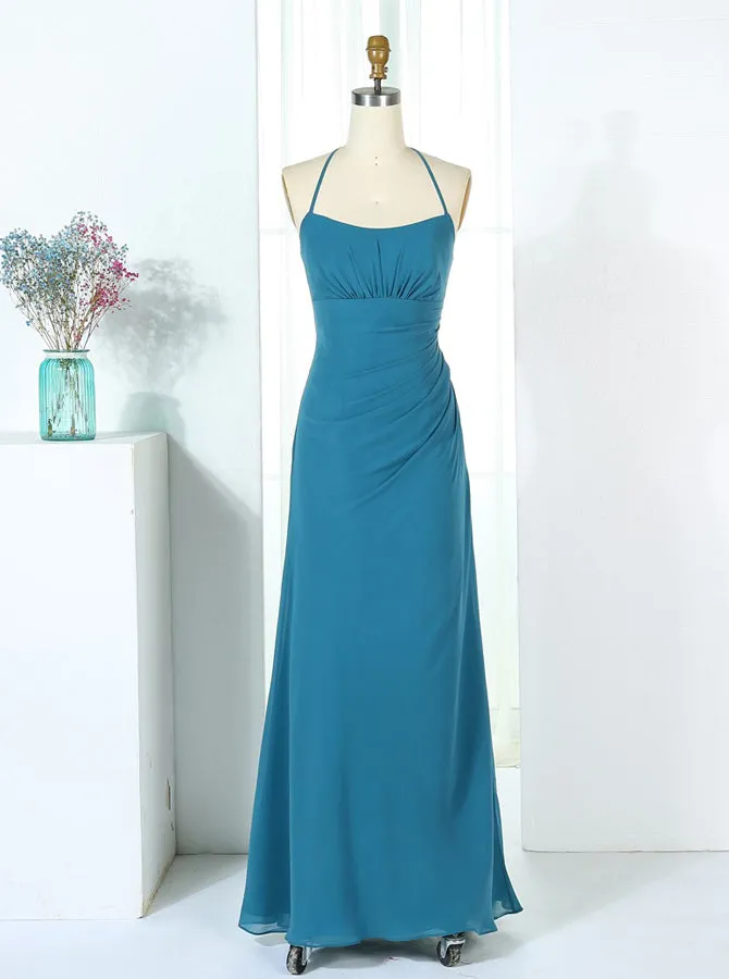 Halter Bridesmaid Dresses,A-line Bridesmaid Dress,BD00289