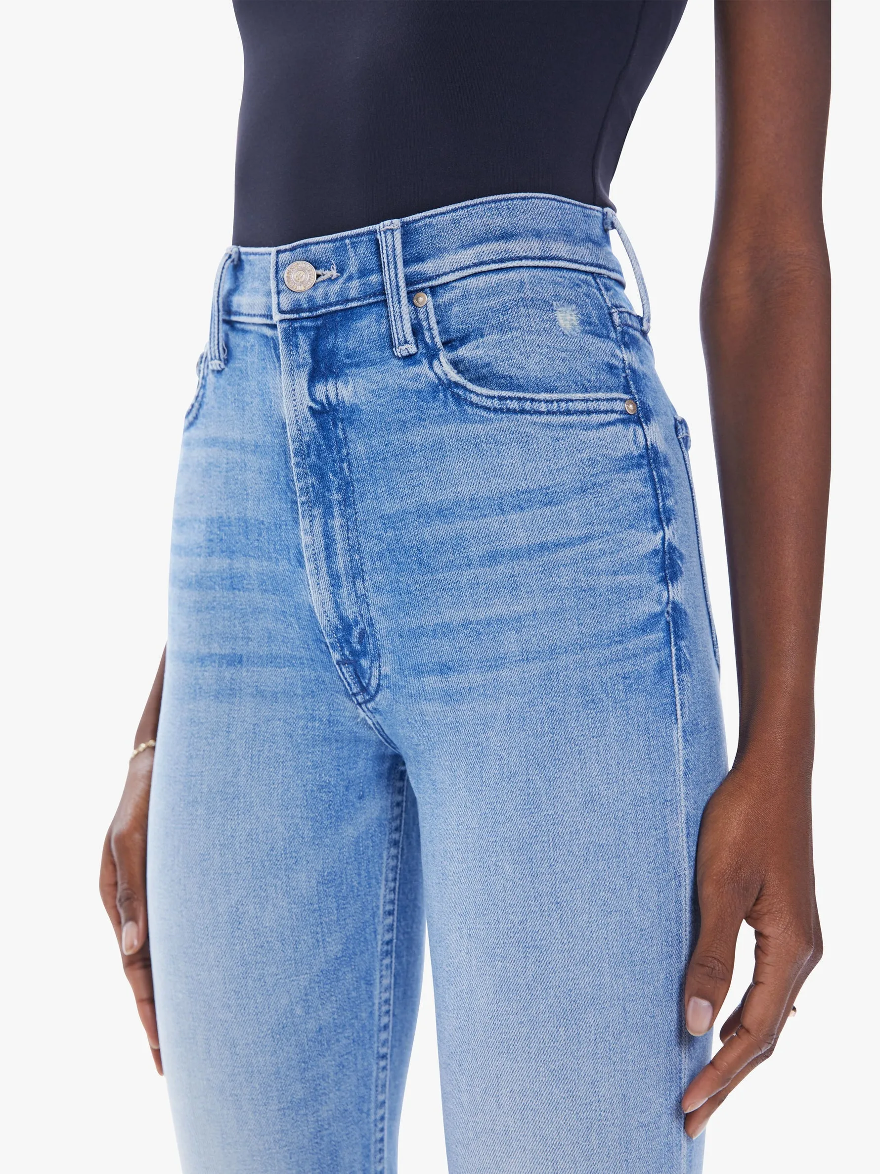 High Waisted Rider Ankle Fray Jean - Fish Out Of Water