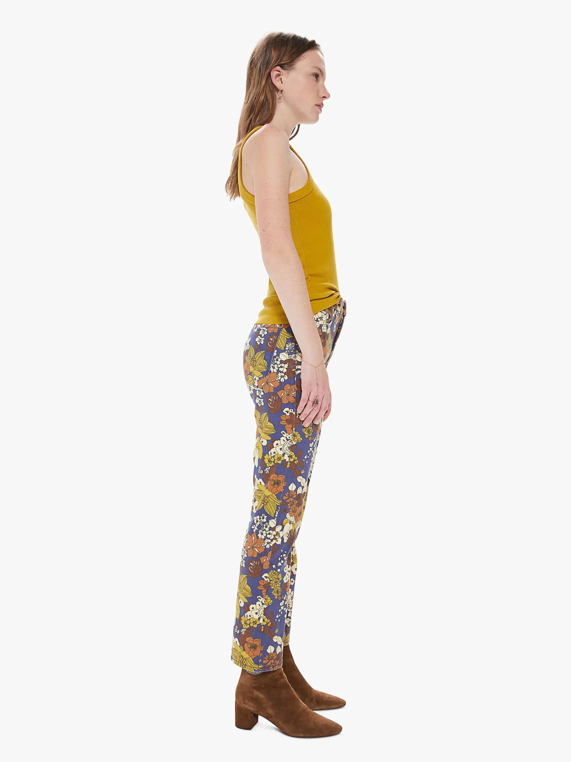 High Waisted Rider Ankle Jean - Buncha Blooms