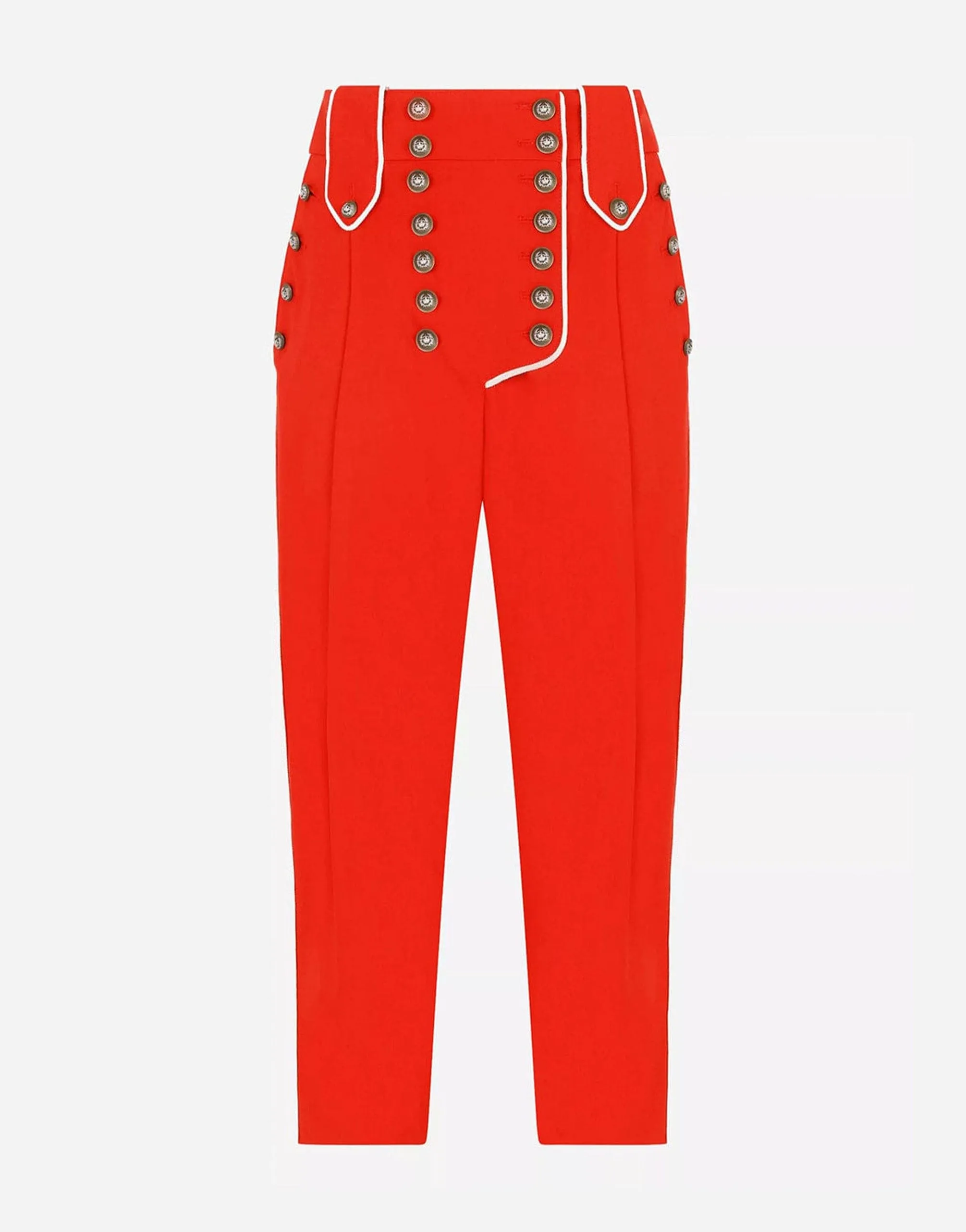 High-Waisted Woolen Pants