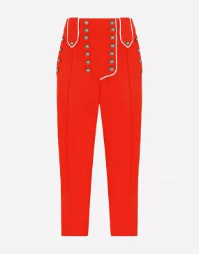 High-Waisted Woolen Pants