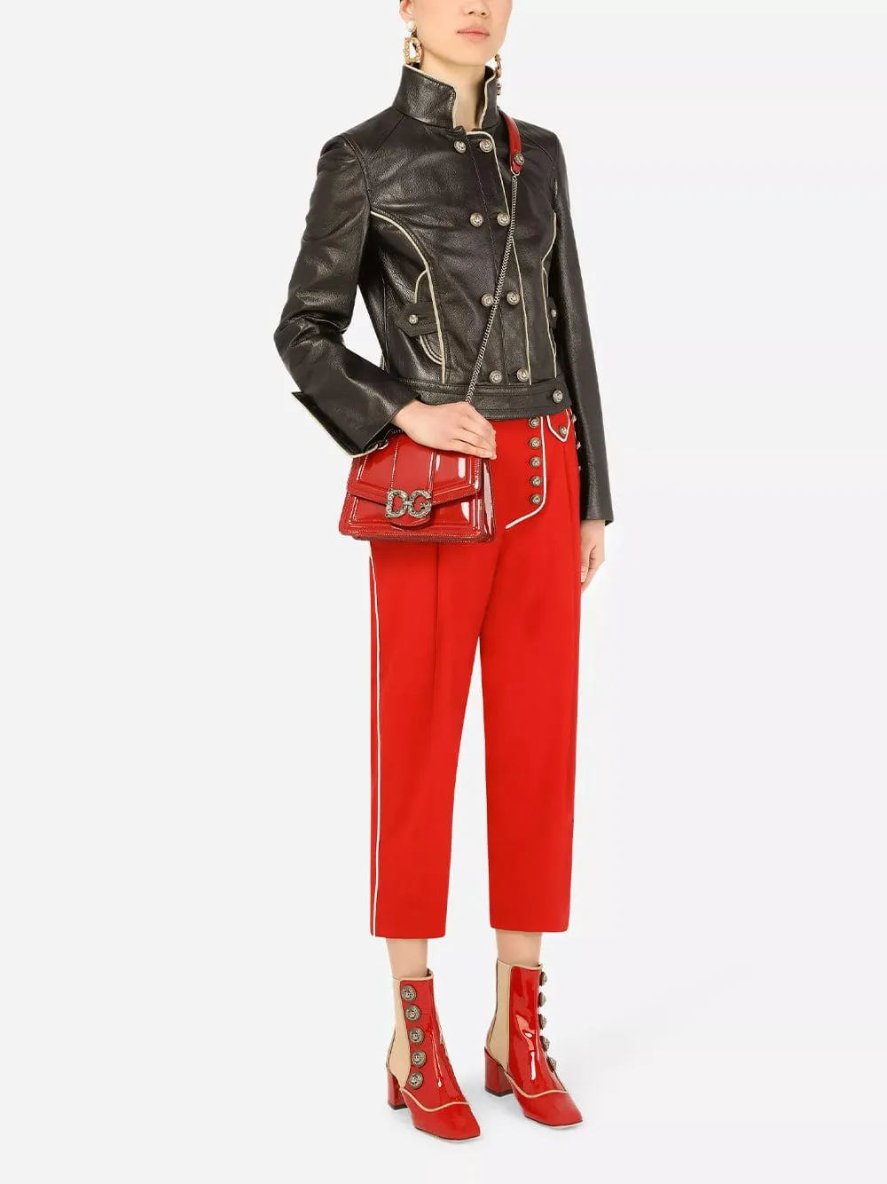 High-Waisted Woolen Pants