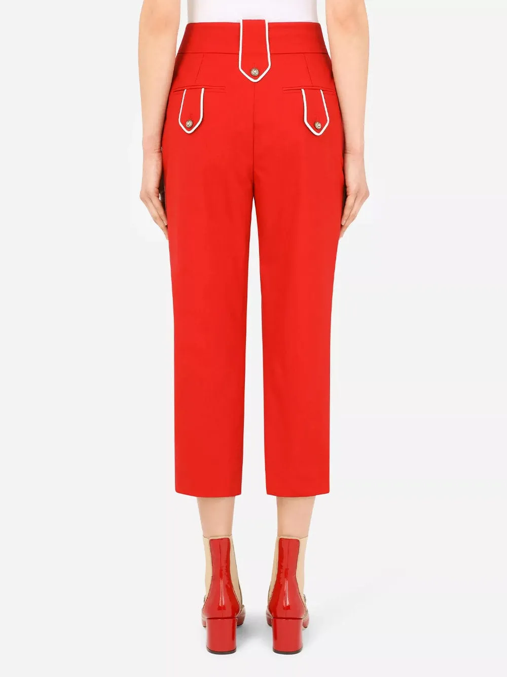 High-Waisted Woolen Pants