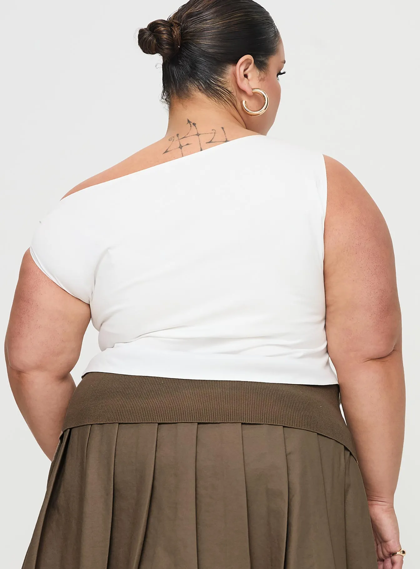 Karre Off The Shoulder Top White Curve