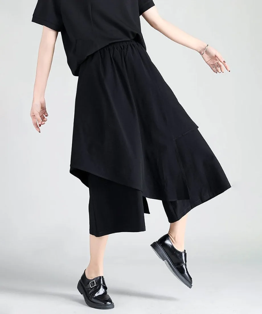 Layered Wide Cropped Pants