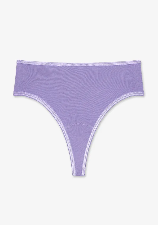 Lilac High Waisted Thong Period Pant - Light Flow Absorbency