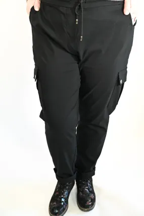 Magic Stretch Cargo Trousers - Curve | Navy