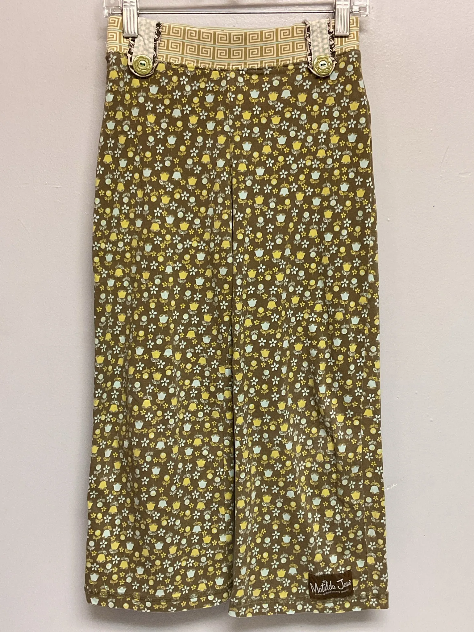 Matilda Jane Size 8 Brown & GReen Cotton Big Girls Pants