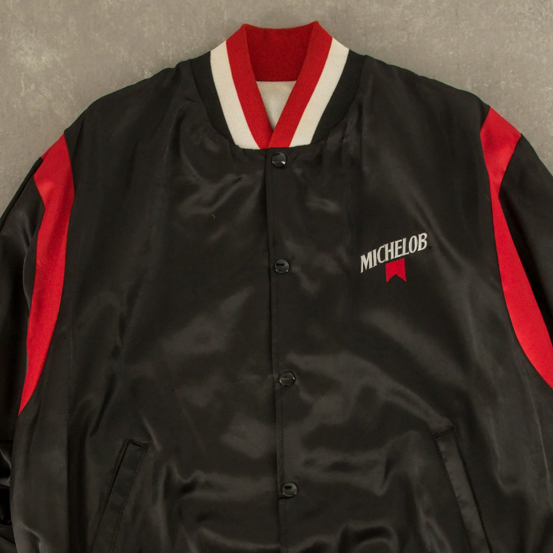MEN'S VINTAGE 1980S MICHELOB BOMBER JACKET - LARGE