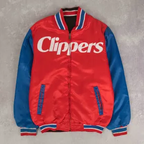 MEN'S VINTAGE 1990S SAN DIEGO CLIPPERS VARSITY BOMBER JACKET - SMALL