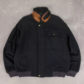 MEN'S VINTAGE 1990S WOOL BOMBER JACKET - X-LARGE