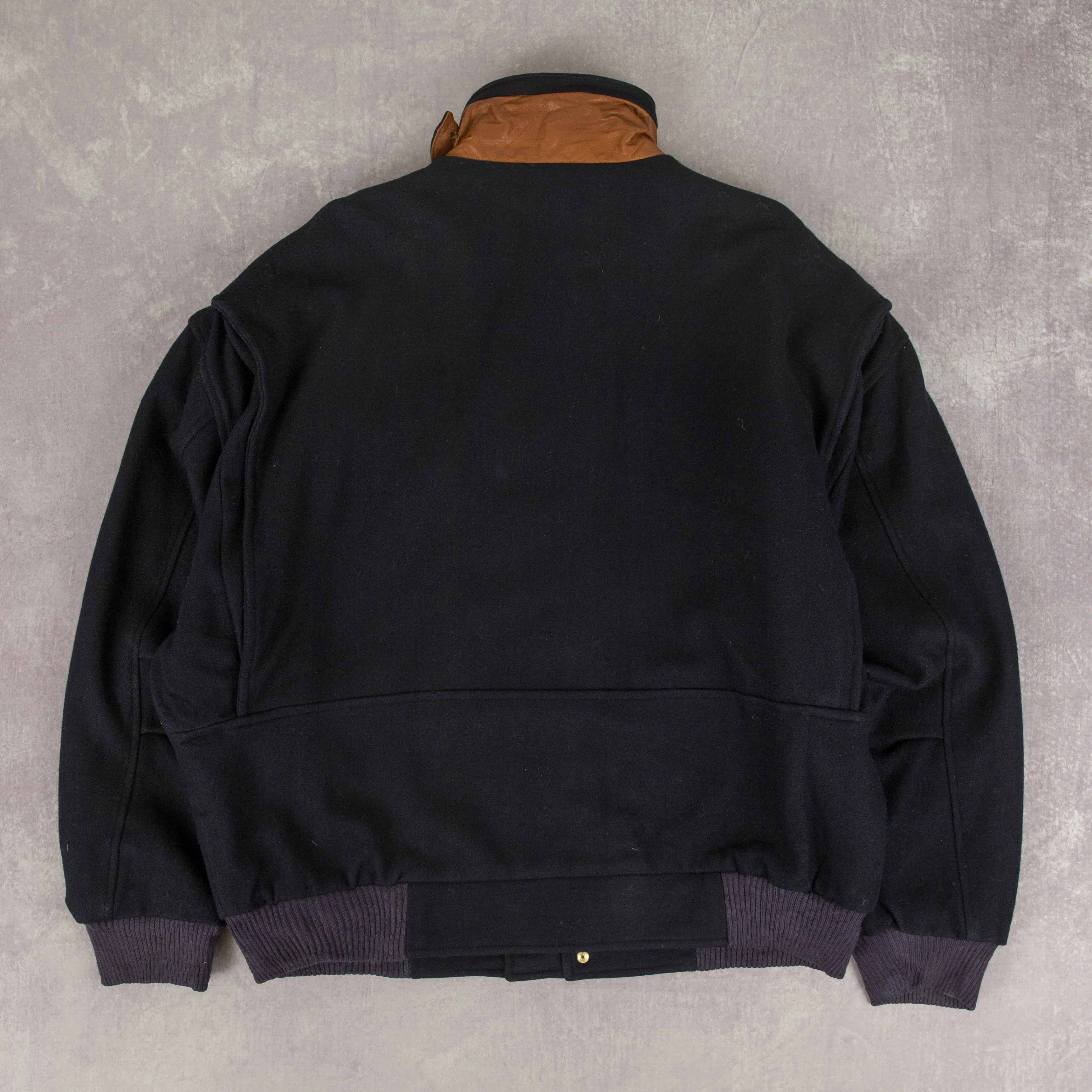 MEN'S VINTAGE 1990S WOOL BOMBER JACKET - X-LARGE