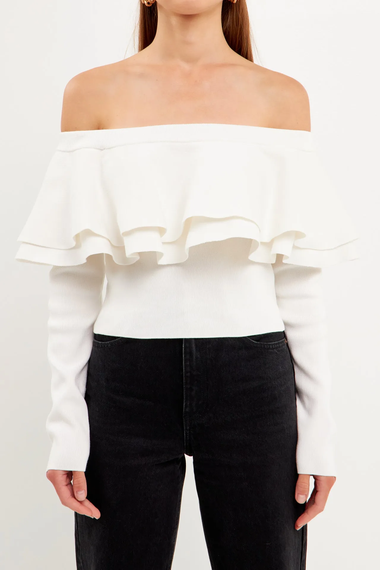 Off-The-Shoulder Knit Top