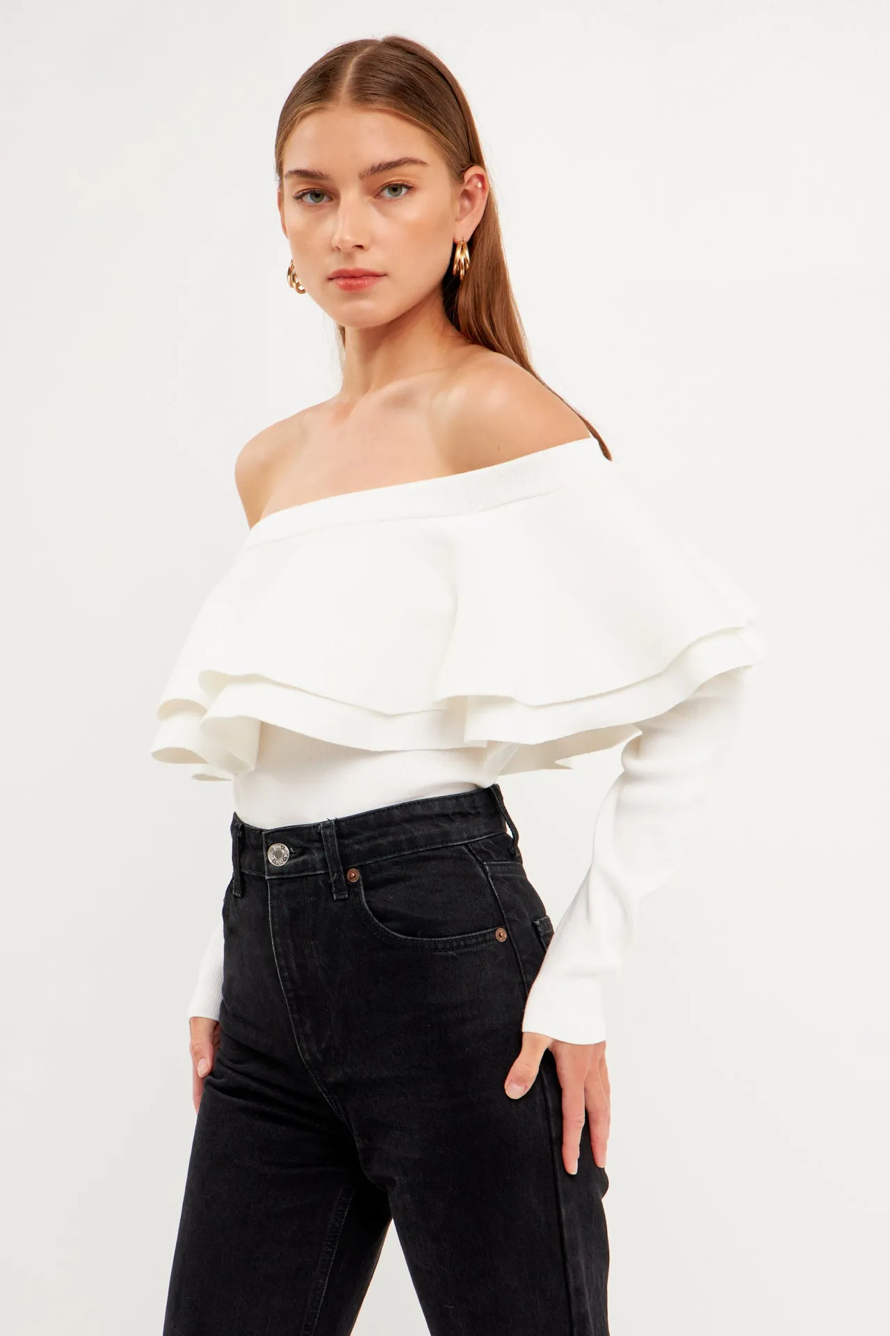Off-The-Shoulder Knit Top