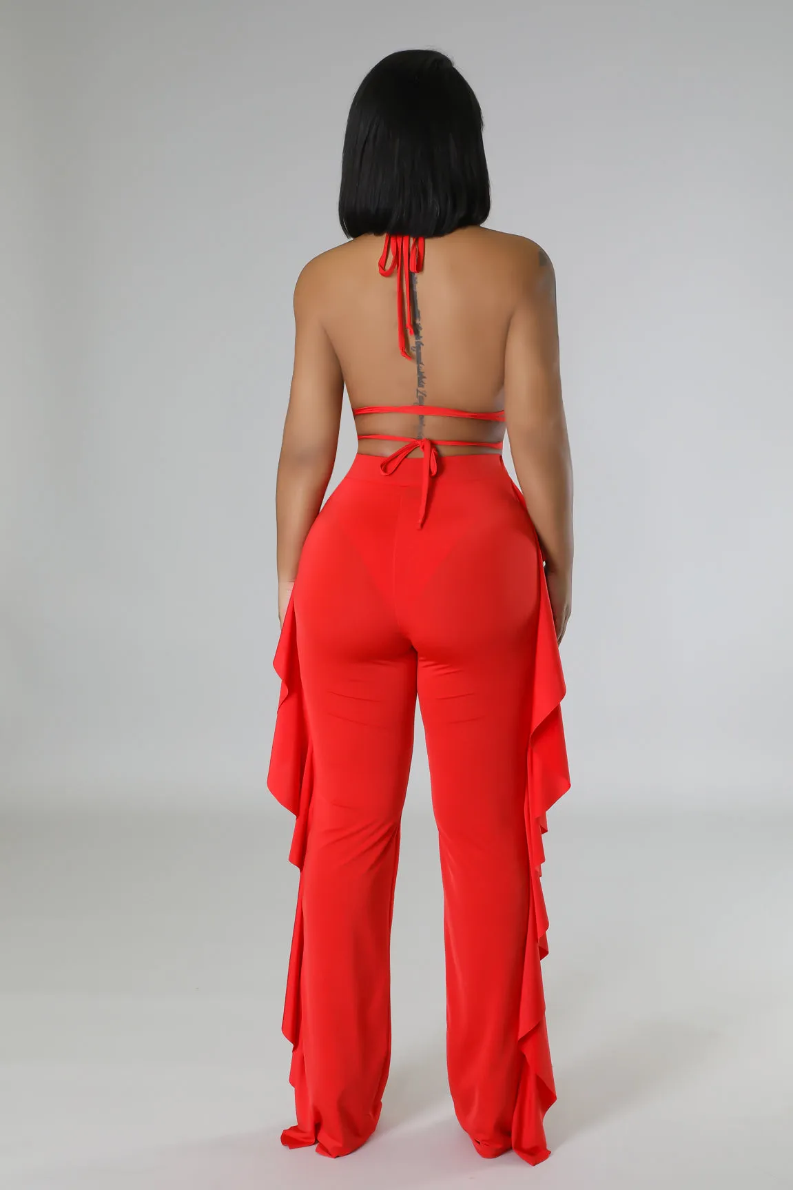 "Sangria" Three Piece Bikini Pants Set.