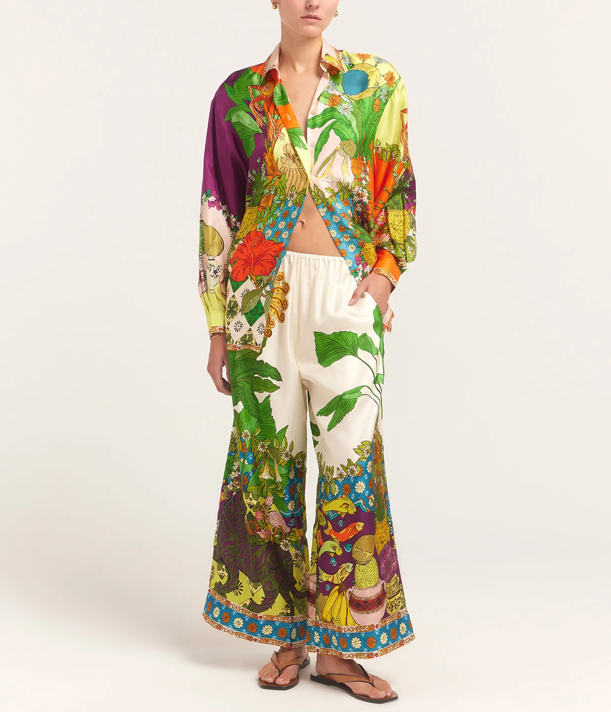 Tiger Silk Pant in Multi