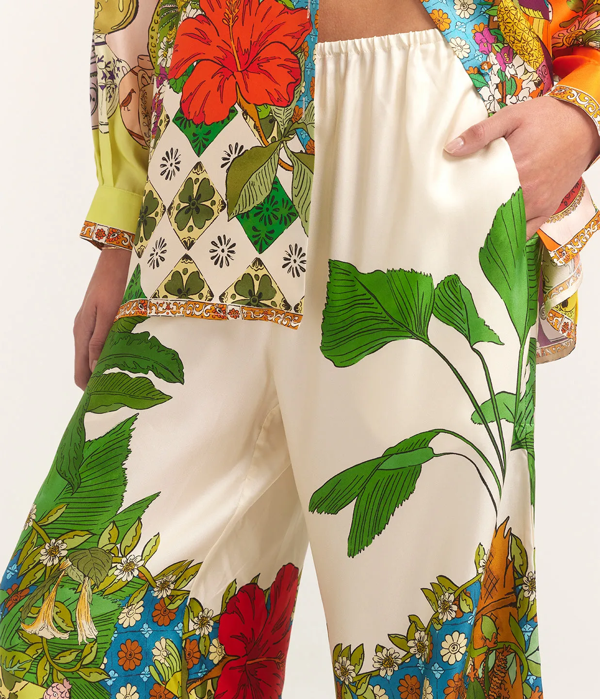 Tiger Silk Pant in Multi